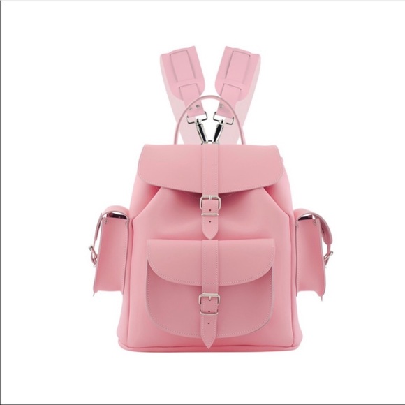 Grafea leather backpack, pink - Picture 3 of 11